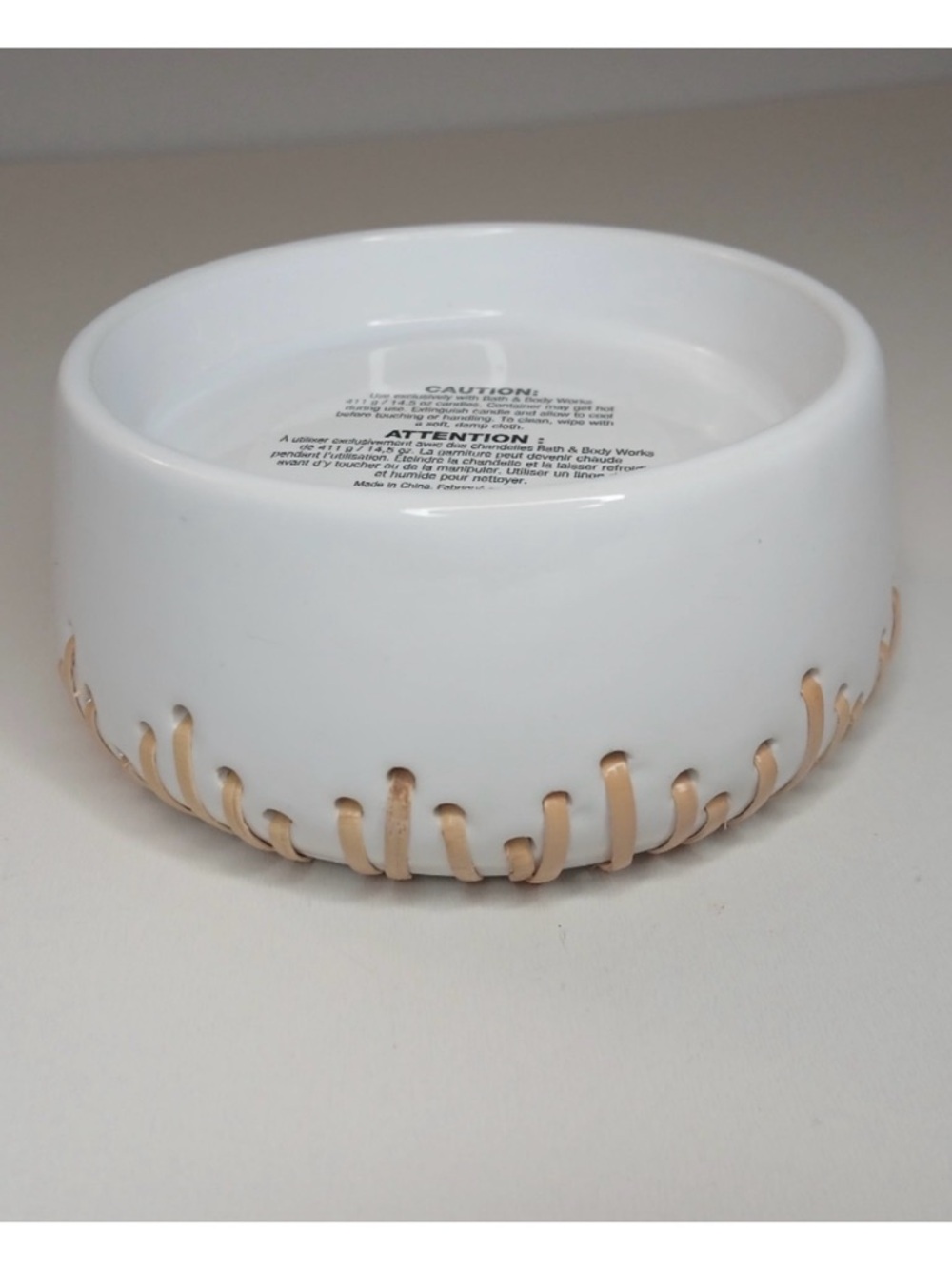 Bath & Body Works White Ceramic Holder